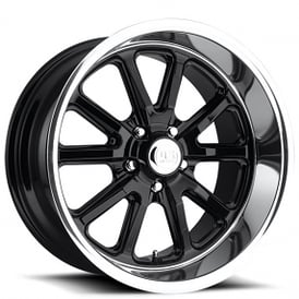17" U.S. Mags Wheels Rambler U121 Gloss Black with Diamond Cut Lip Rims 