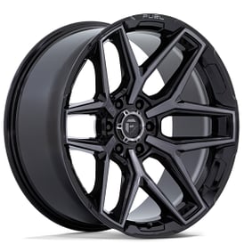 18" Fuel Wheels FC854 Flux 6 Gloss Black Brushed Face with Gray Tint Off-Road Rims