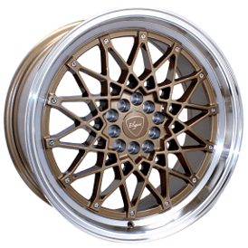 18" Elegant Wheels E24 Bronze Face with Machined Lip Rims