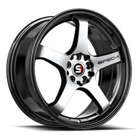 20" SPEC-1 Wheels SPT-31 Gloss Black with Machined Rims 