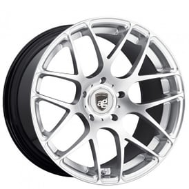 19" Staggered Avant Garde Wheels Ruger Mesh Liquid Silver Rims 