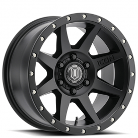 17" ICON Alloys Wheels Rebound Satin Black Off-Road Rims