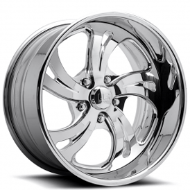 26" U.S. Mags Forged Wheels Kompressor 5 US451 Polished with Clear Coat Tuckin Series Rims 