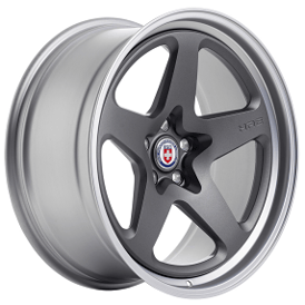 24" Staggered HRE Wheels 527 Satin Charcoal with Frozen Polished Clear Barrel Forged Rims