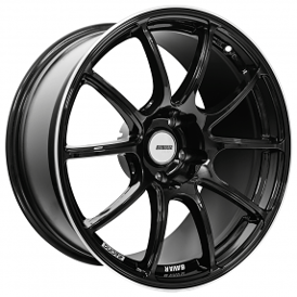 18x9.5/10.5"(ET15/15)  Bavar Racing BVR02 Gloss Black with Diamond Cut Lip Flow Formed Wheels (5x114/112/120, +15mm) 