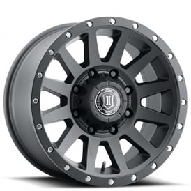 18" ICON Alloys Wheels Compression HD Satin Black Off-Road Rims