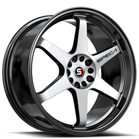 20" SPEC-1 Wheels SPT-33 Gloss Black with Machined Rims 