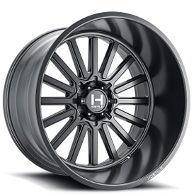 22" Hostile Wheels H127 Titan Satin Black Off-Road Rims