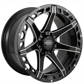 20" Impact Off-Road Wheels 904 Gloss Black with Milled Windows Rims