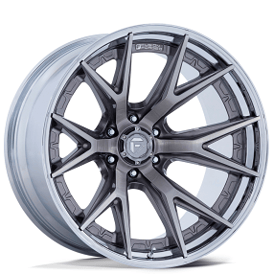 17" Fuel Wheels FC402 Catalyst Platinum with Chrome Lip 6-Lug Off-Road Fusion Forged Rims