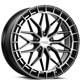 18" Katana Racing Wheels KR12 Gloss Black with Machined Face Rims