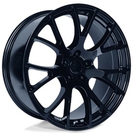20" Staggered Performance Replicas Wheels PR161 Gloss Black Rims