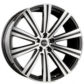 24" Avant Garde Wheels Vanguard Machined Face with Gloss Black Window Rims 