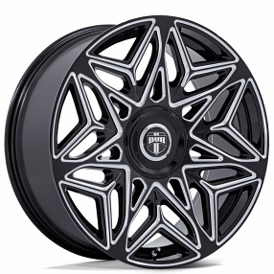 22" Dub Wheels Anomaly DC274 Gloss Black Milled Rims