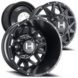 20" Hostile Wheels H402 Diablo Dually Satin Black Off-Road Rims