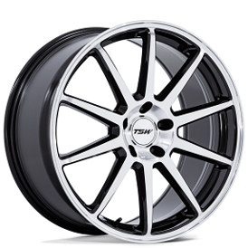 19" TSW Wheels TW004 Canard Gloss Black with Machined Face Flow Formed Rims