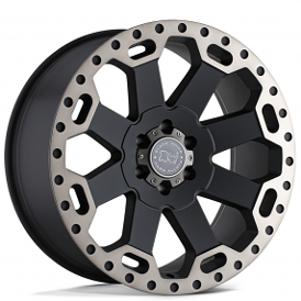 18" Black Rhino Wheels Warlord Matte Black with Machine Dark Tint Lip Off-Road Rims