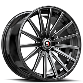 17" SPEC-1 Wheels SP-69 Gloss Black with Milled Rims 