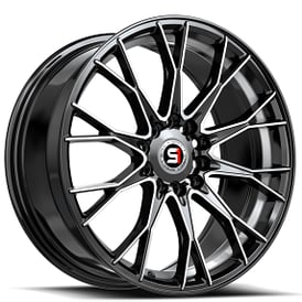 17" SPEC-1 Wheels SP-59 Gloss Black with Machined and Undercut Rims 