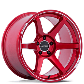 19" Staggered Motegi Racing Wheels MR160 Battle VI Cherry Red Metallic with Machined Lip Flow Formed Rims