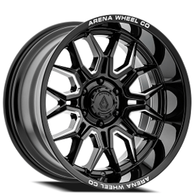 20" Arena Wheel Co A117 Violator Gloss Black and Milled Off-Road Rims 