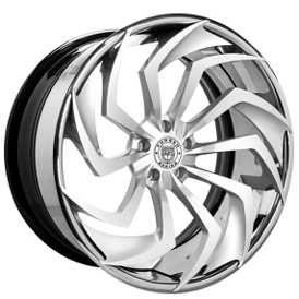 21" Staggered Lexani Forged Wheels LZ-772 Shadow Brushed Face with Chrome Lip Rims