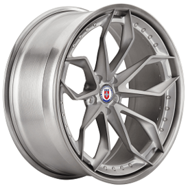 21" HRE Wheels S201 Frozen Dark Clear Center with Brushed Dark Clear Outer and Inner Forged Rims