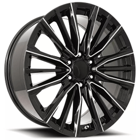 26" Platinum V Wheels FR 205 Gloss Black Ball Milled OEM Replica Rims