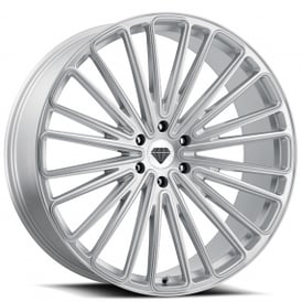 26" Blaque Diamond Wheels BD-716 Brushed Silver Rims