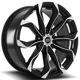 17" SPEC-1 Wheels SP-44 Gloss Black with Machined Rims  