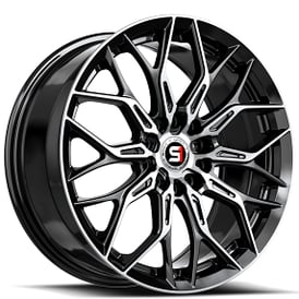 17" SPEC-1 Wheels SP-57 Gloss Black with Machined Rims 