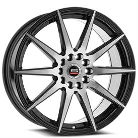 17" SPEC-1 Wheels SP-51 Gloss Black with Machined Rims 