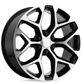 24" Performance Replicas Wheels PR176 Gloss Black Machined Rims