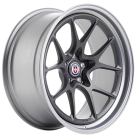 20" Staggered HRE Wheels 521 Satin Charcoal with Frozen Polished Clear Barrel Forged Rims
