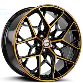 18" Shift Wheels Piston Black with Bronze Machined Rims