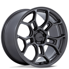 19" Staggered American Racing Wheels Modern AR952 GT Street Matte Gunmetal Flow Formed Rims