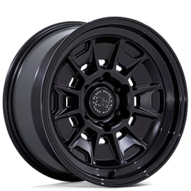 17" Black Rhino Wheels Mondo BR021 Matte Black with Gloss Black Lip Off-Road Rims