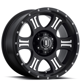 20" ICON Alloys Wheels Shield Black with Machined Logos Off-Road Rims