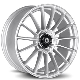 19" Curva Wheels CFF75 Silver Machined Face Flow Forged Rims