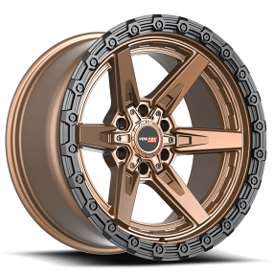 17" Vortek Off-Road VRT-602 Argon Matte Bronze with Black Bead Ring Rims  