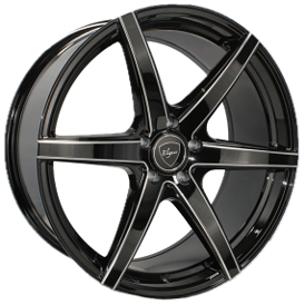 20" Elegant Wheels E002 Gloss Black Milled Rims 