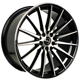 17" Elegant Wheels E007 Gloss Black with Machined Face Rims