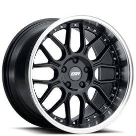 19" Staggered ESR Wheels CS18 Gloss Black with Machined Lip JDM Style Rims