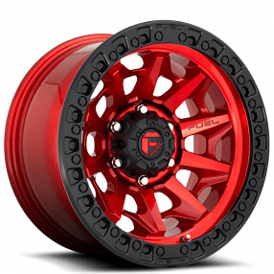 17" Fuel Wheels D695 Covert Candy Red with Black Ring Off-Road Rims