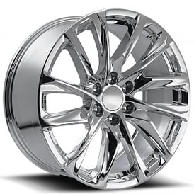 24" Escalade 12 Spoke Wheels FR 98 Chrome OEM Replica Rims
