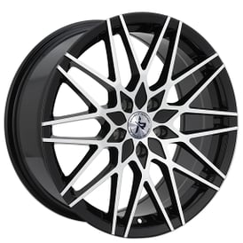 18" Impact Racing Wheels 507 Gloss Black with Machined Face Rims