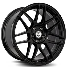 22" Curva Wheels CFF300 Gloss Black Flow Forged Rims