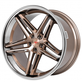 20" Ferrada Wheels CM1 Brushed Cobre with Chrome Lip Rims