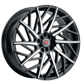 22x8.5" Revolution Racing Wheels RR21 Black Machined Rims