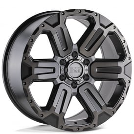 18" Black Rhino Wheels Wanaka Matte Gunmetal with Brushed Face and Gunmetal Tint Off-Road Rims